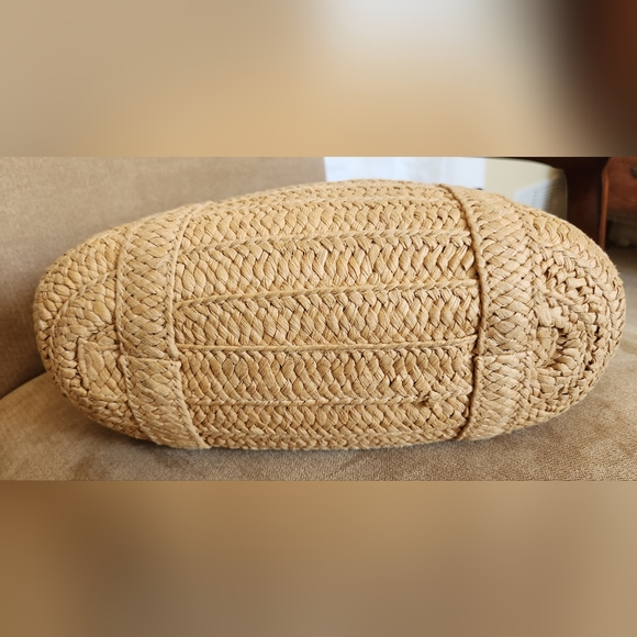 Draper James Straw Handbag with Blue Scarf - Picture 4 of 4